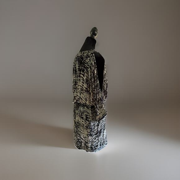 Gypsy 05 Silk Velvet Burnout Dress – L - Sheer Cold Shoulder Indie Holiday Party - Picture 8 of 12